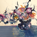 "N°33 Flower series" Tecnica: olio su tela Dimensione: 92 x 73 cm
